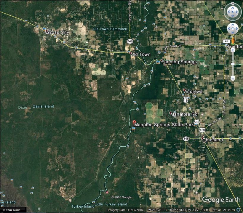 manatee springs aerial