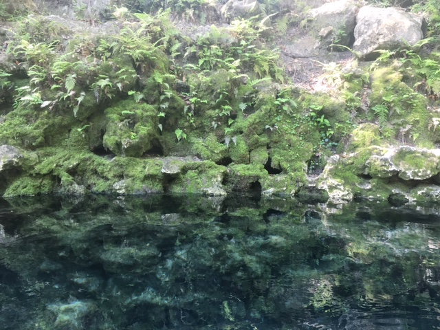 limestone and clear water